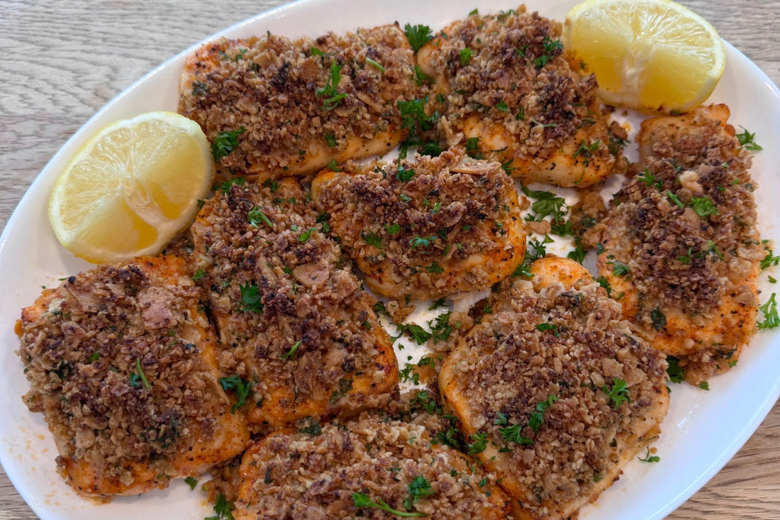 Baked Cod with Cracker Crumb Topping