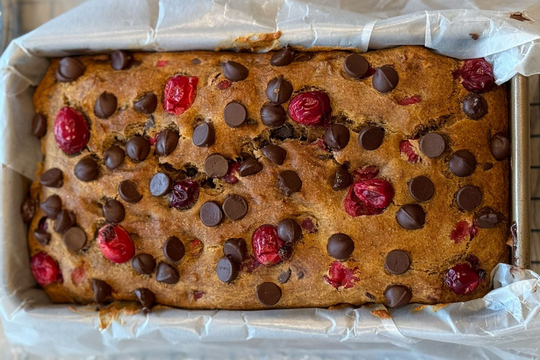 Banana Cranberry Chocolate Chip Bread