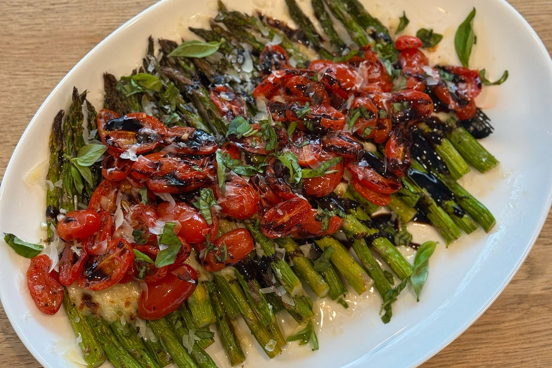 Caprese Roasted Asparagus