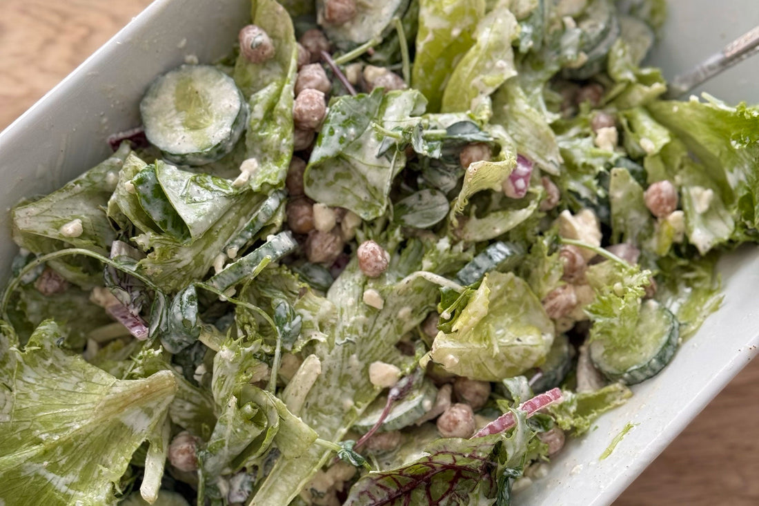 Cucumber + Roasted Chickpea Salad