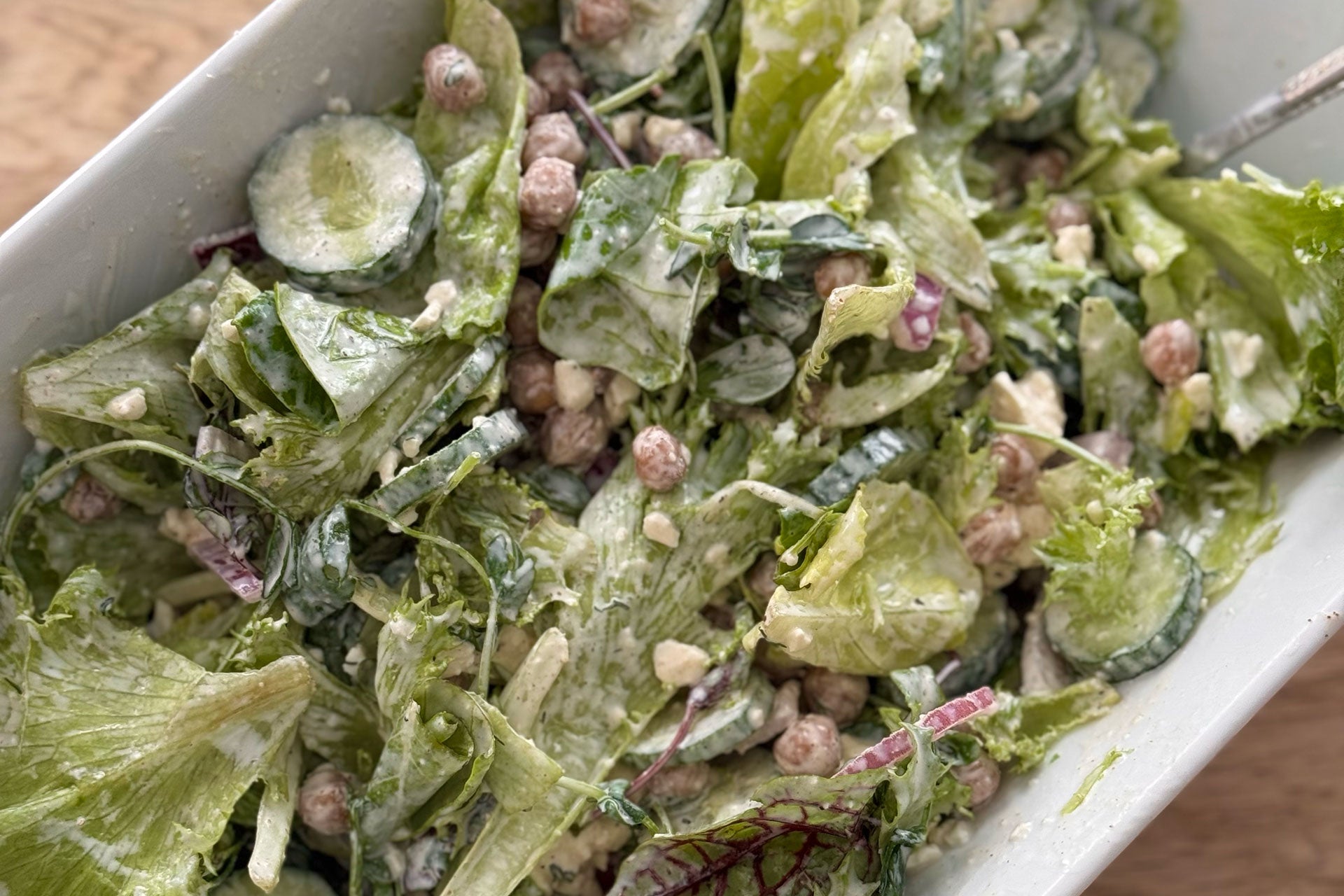 Cucumber + Roasted Chickpea Salad
