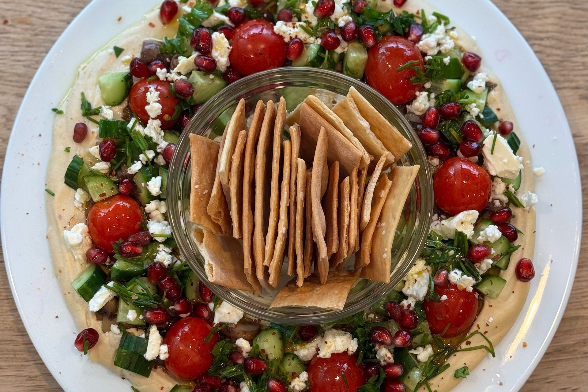 Loaded Hummus Wreath