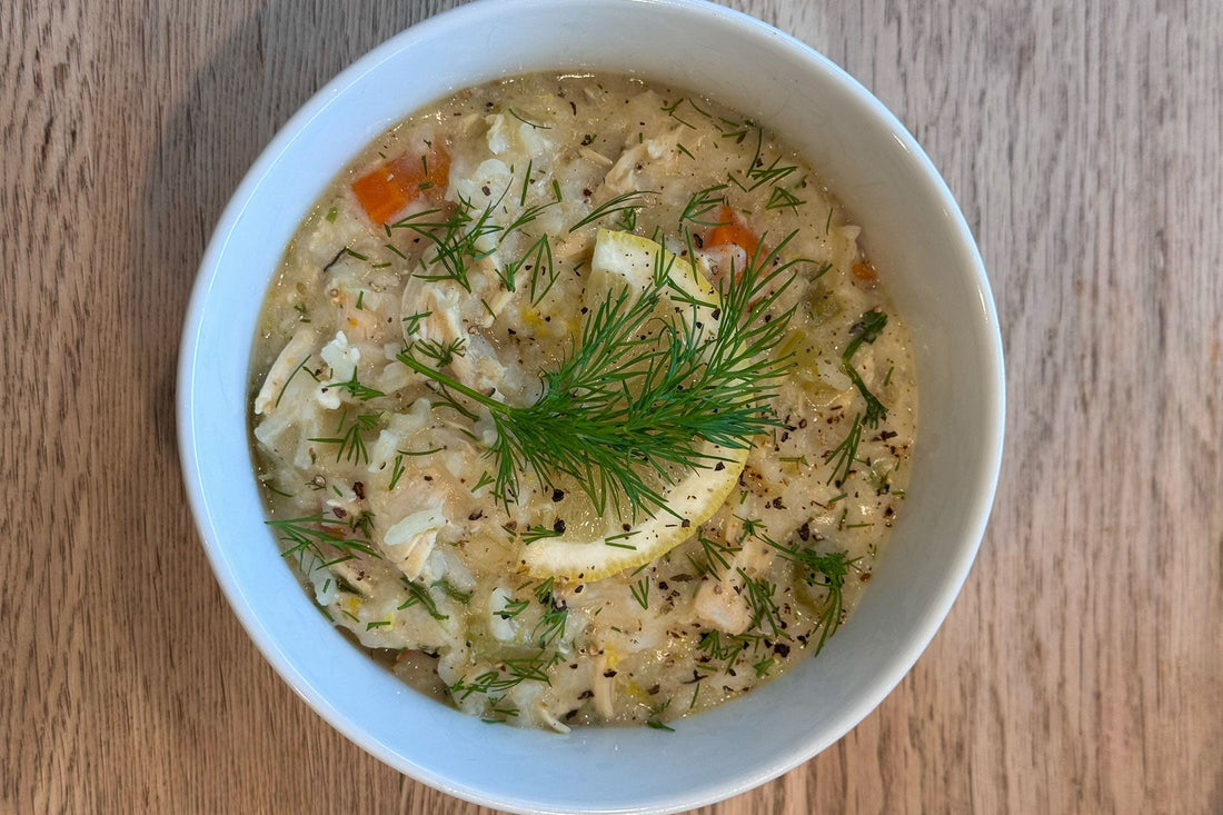 Avgolemono (Greek Chicken Lemon Rice Soup)