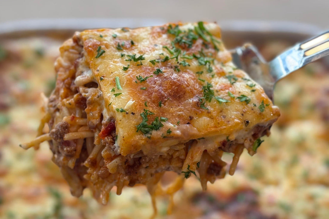 Spaghetti Lasagna w/ Bechamel Sauce